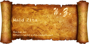 Wald Zita névjegykártya