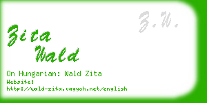 zita wald business card